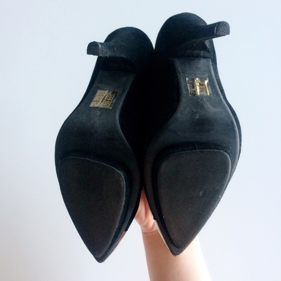 Jeffrey Campbell Black Heels with Silver Tip - Picture 5 of 5